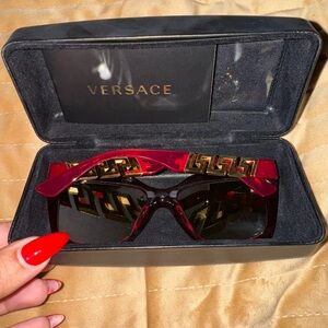 Versace Red and Gold Sunglasses NWOT